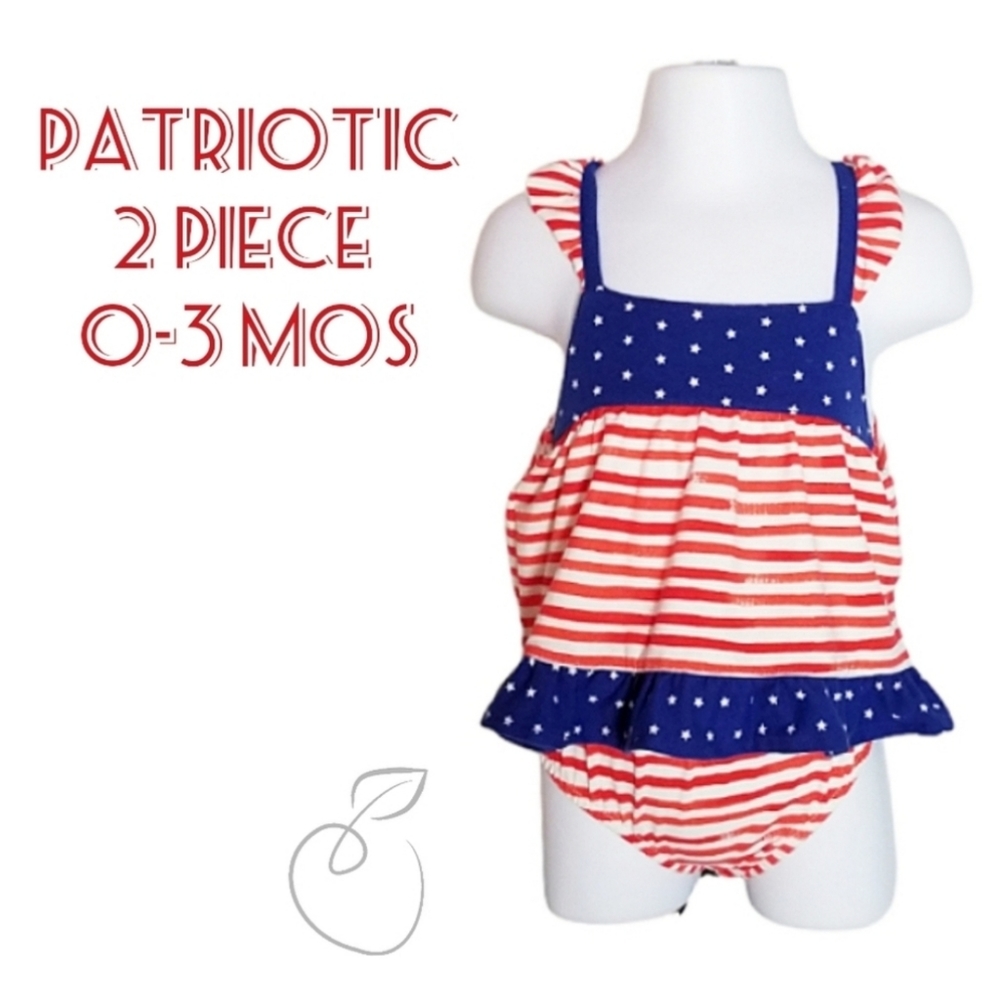 INFANT PATRIOTIC TANKINI 2-PIECE NWT 0-3 MOS